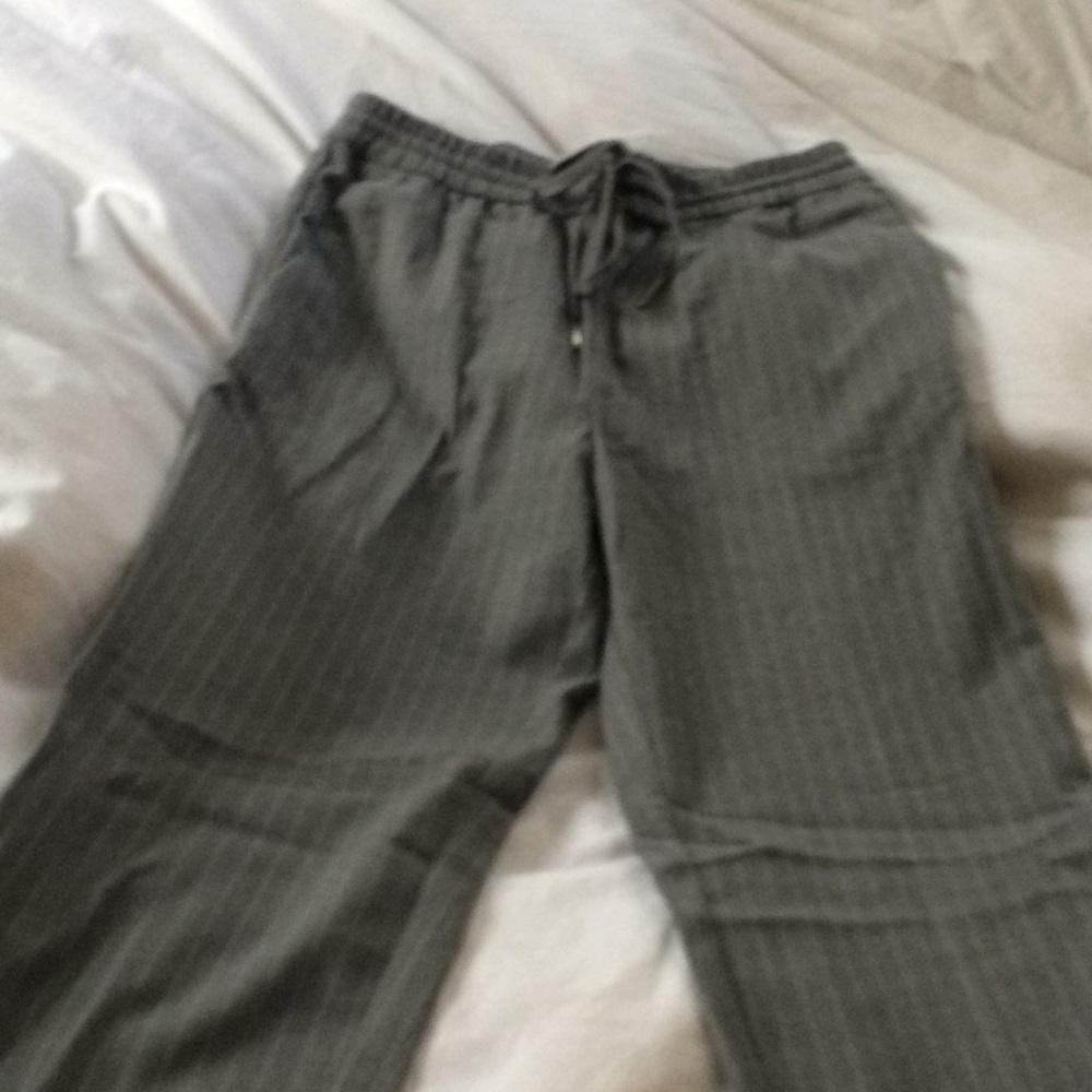 H&M’s gray flannel straight pants